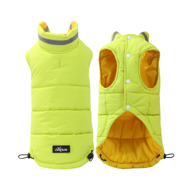 Keep Your Furry Friend Safe and Stylish with Our Thickened Waterproof Reflective Pet Jacket